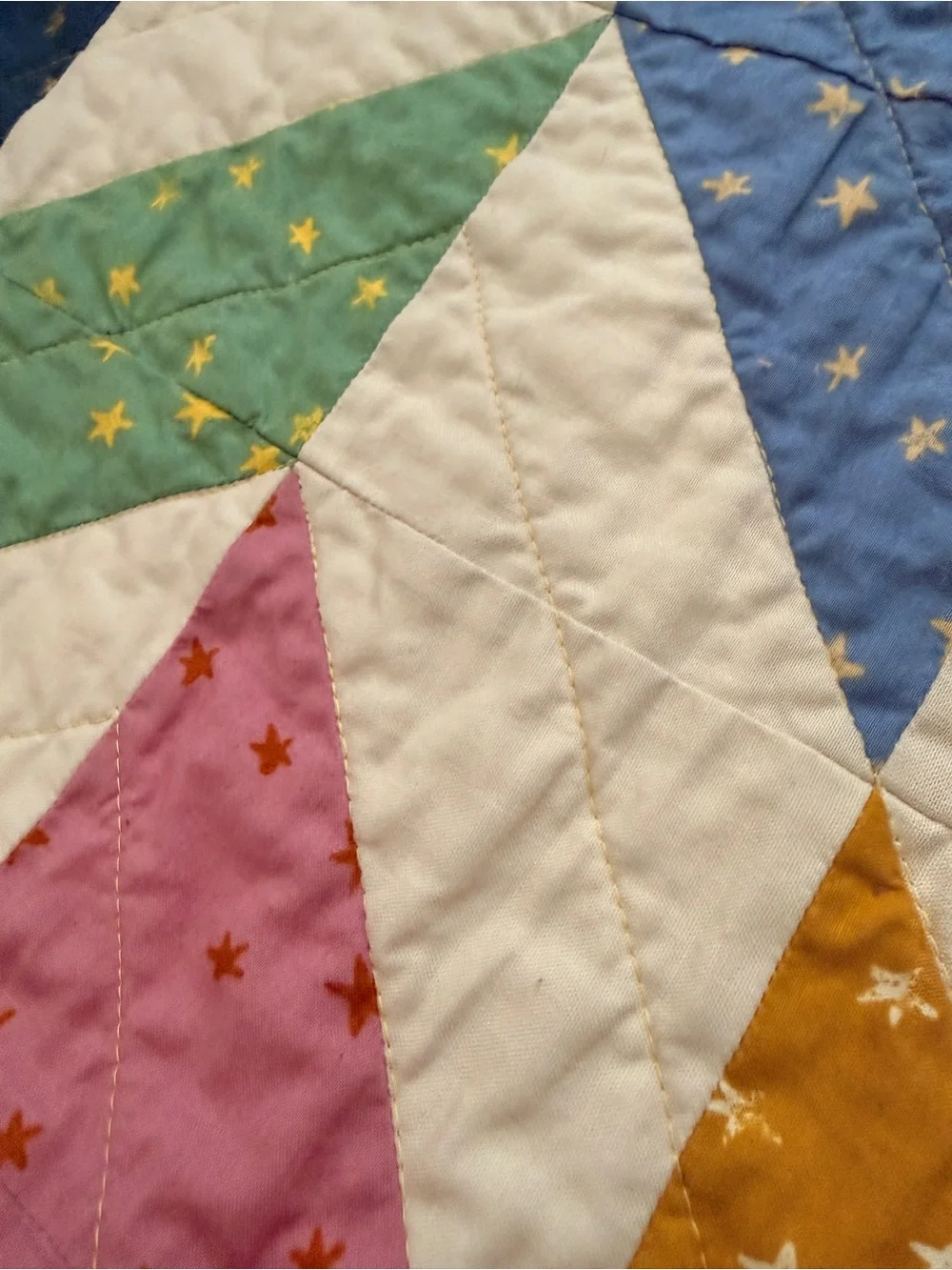 New Handmade Modern Baby Quilt - Ruby Star Society & Kona Cotton